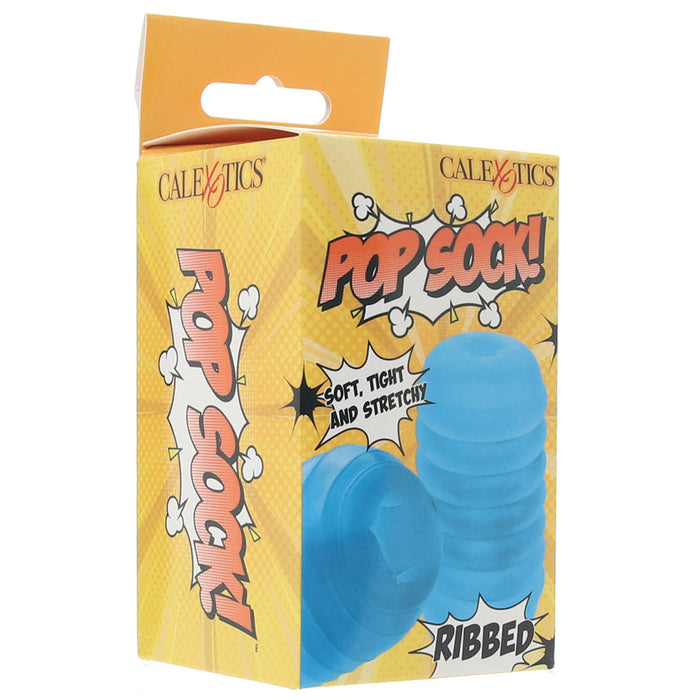 Pop Sock Ribbed Pocket Stroker in Blue