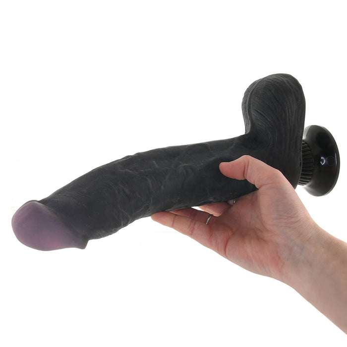 Real Feel Deluxe 11 Inch Vibrating Wall Banger Dildo in Bla