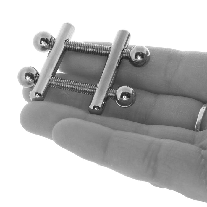 Nipple Grips Crossbar Nipple Vices in Silver