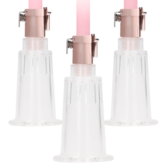 Pumped Rose Gold Clitoral & Nipple Pump Set in Large