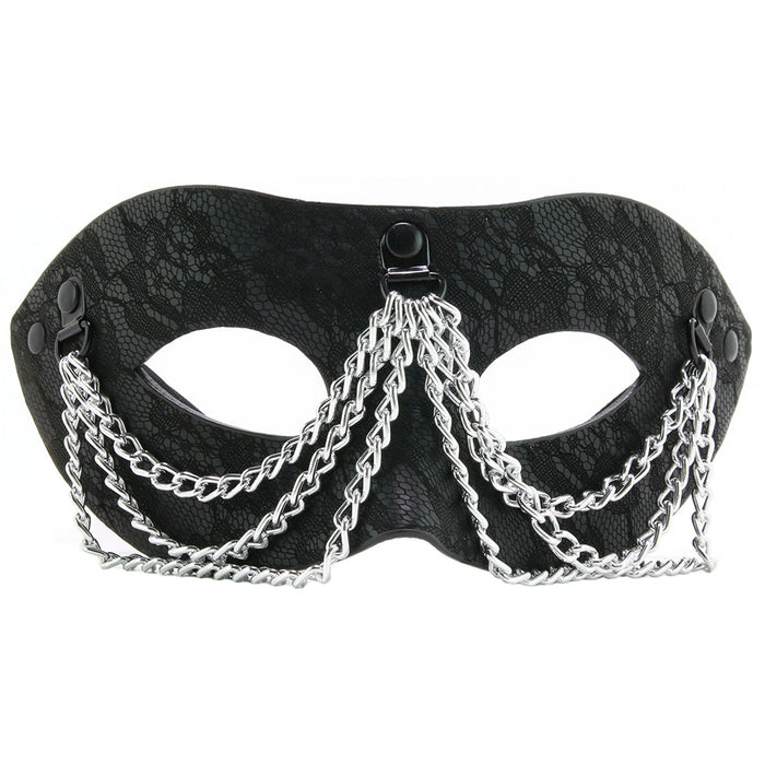 Sincerely Chained Lace Mask in Black