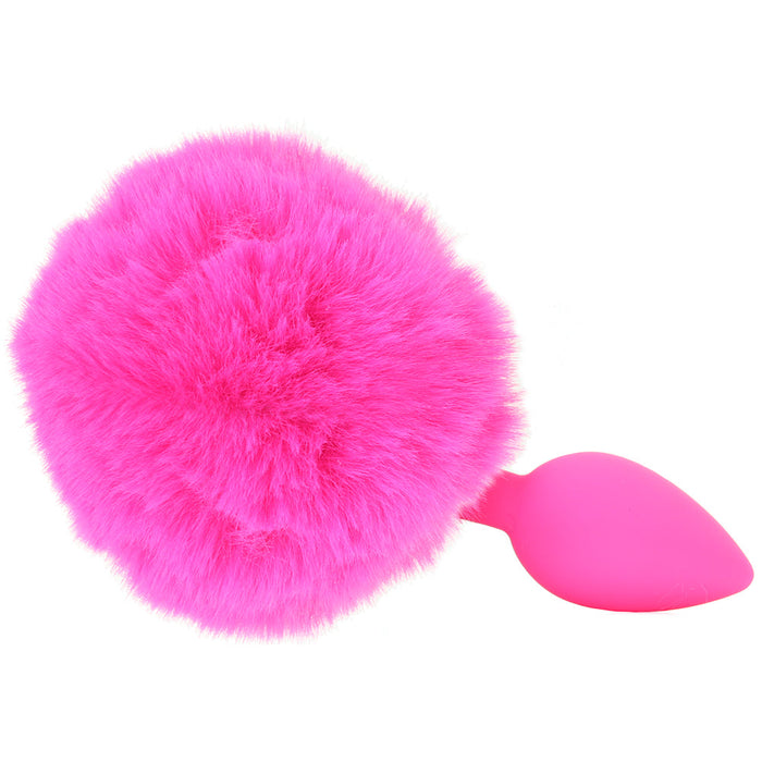 Bunny Tail Beginner Silicone Butt Plug in Pink