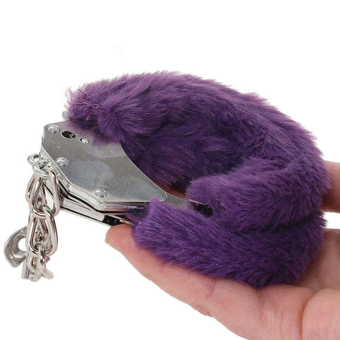 WhipSmart Classic Furry Cuffs in Purple