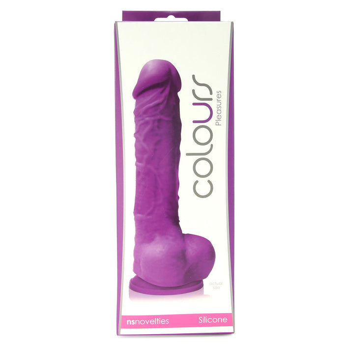 Colours 5 Inch Firm Silicone Dildo in Purple