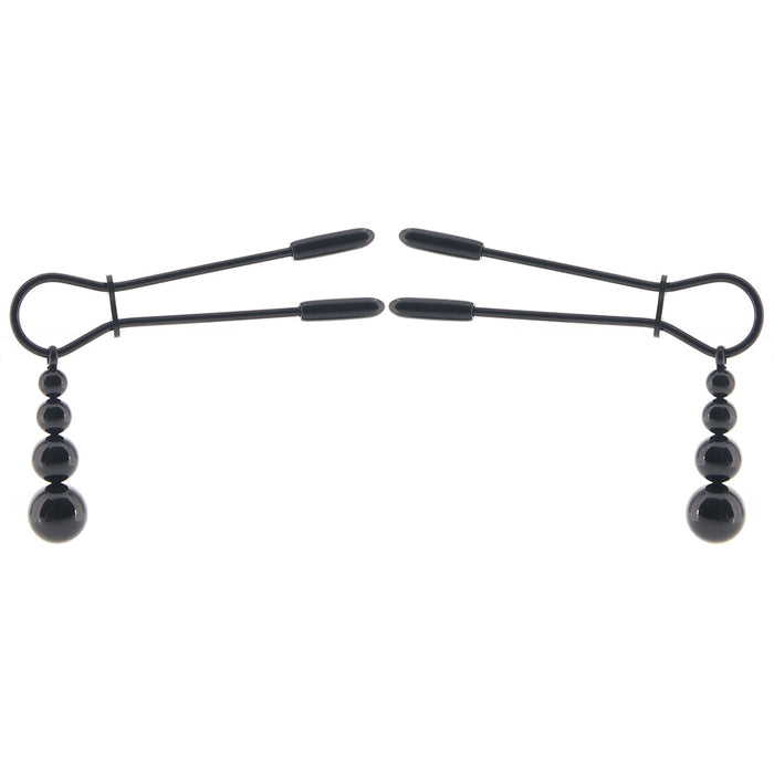 Selopa Beaded Nipple Clamps in Black Chrome