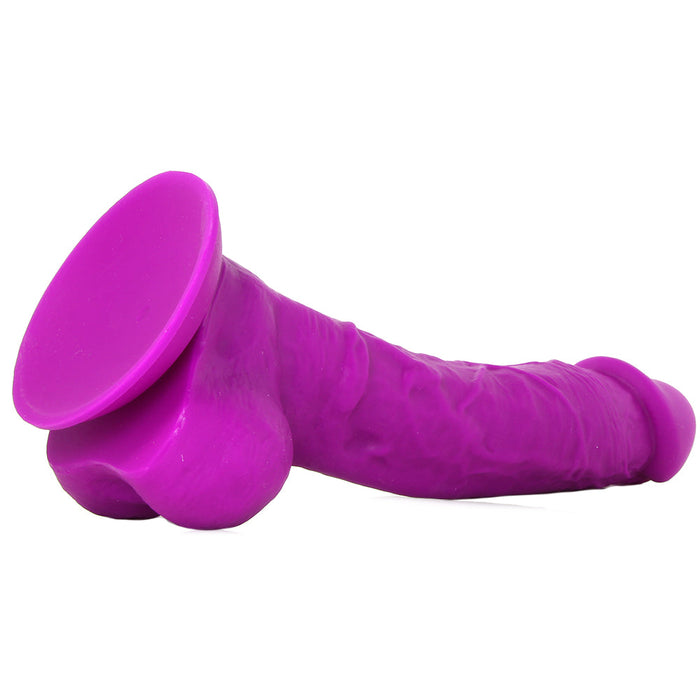 ColourSoft 8 Inch Silicone Dildo in Purple