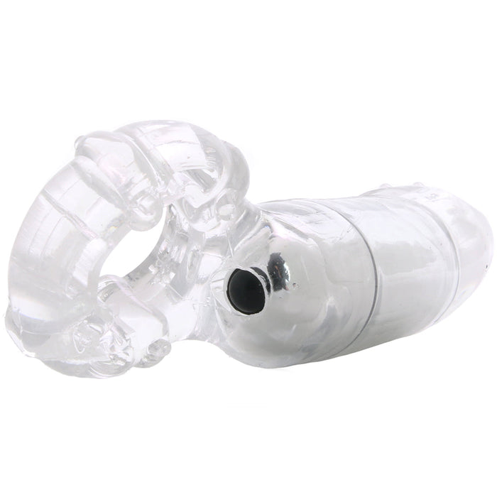 MachO Clitoral Massage Vibrating Cock Ring in Clear