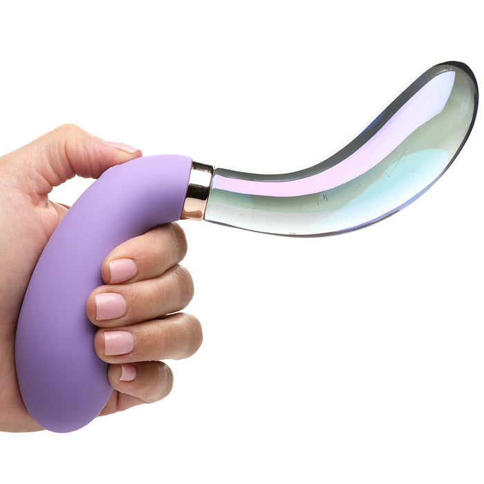 Prisms Pari Dual Ended Wavy Silicone and Glass Vibe