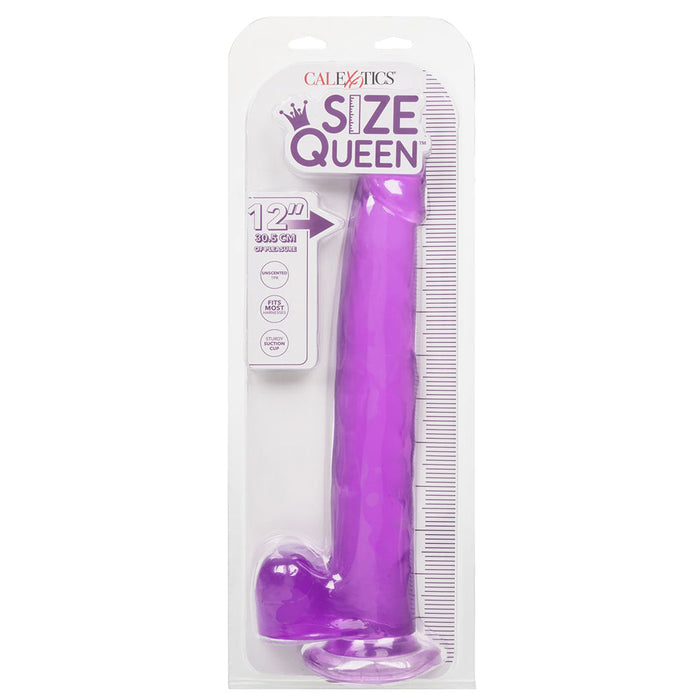 Size Queen 12 Inch Jelly Dildo in Purple