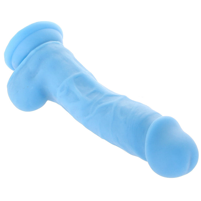 Neo 7.5 Inch Dual Density Cock with Balls in Blue