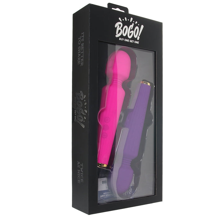 BOGO! Silicone Wand Vibes in Purple & Pink