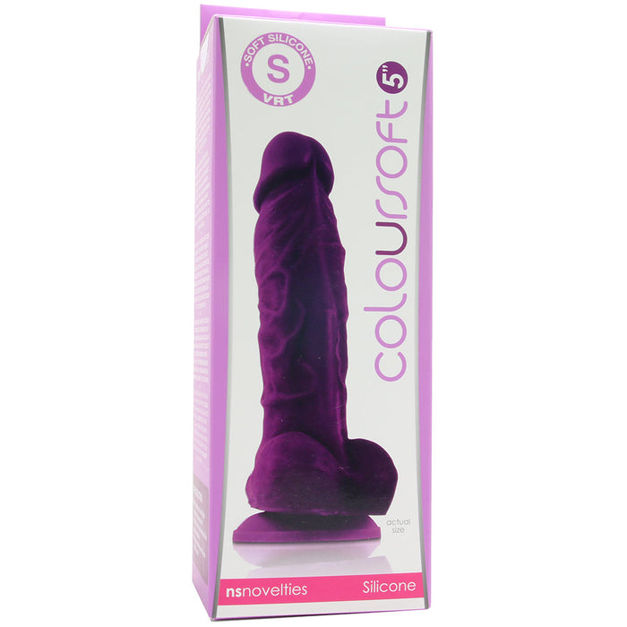 ColourSoft 5 Inch Soft Silicone Dildo in Purple