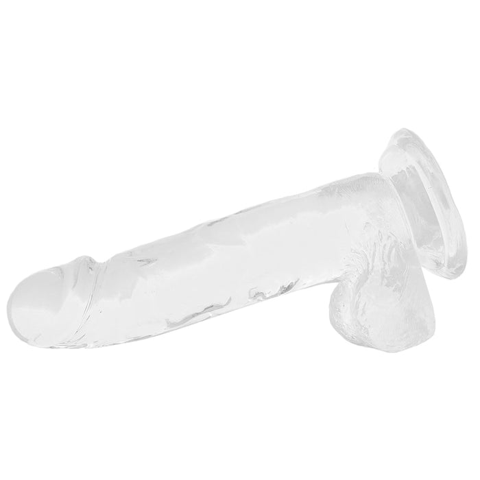 King Cock 8 Inch Ballsy Dildo in Clear