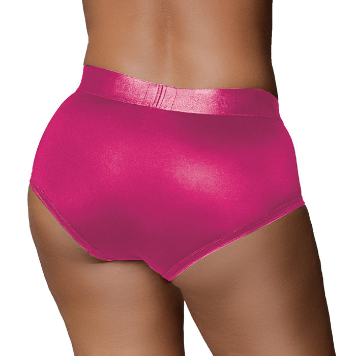 Ouch! Vibrating Pink Strap-on Brief in XL/2XL