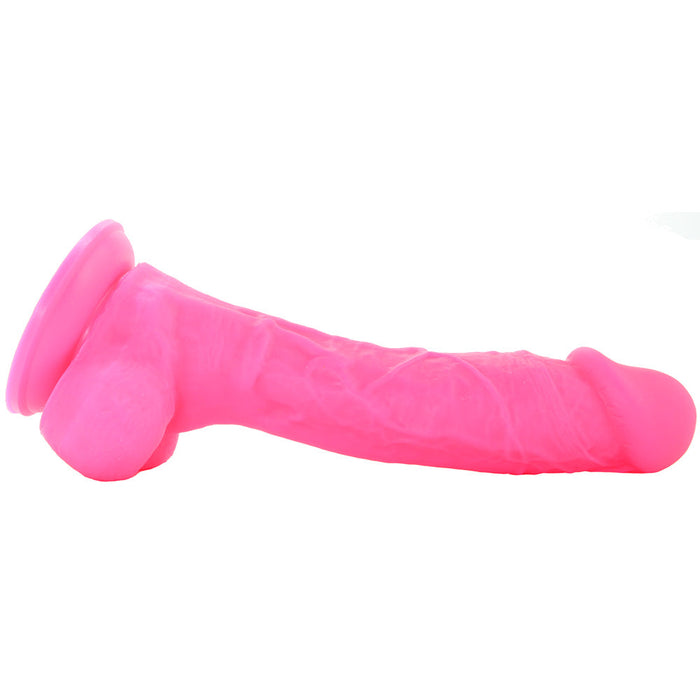 Colours 8" Dual Density Silicone Dildo in Pink