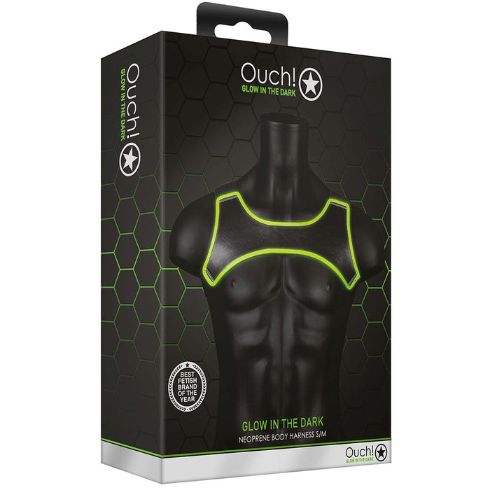 Ouch! Glow In The Dark Neoprene Harness /M