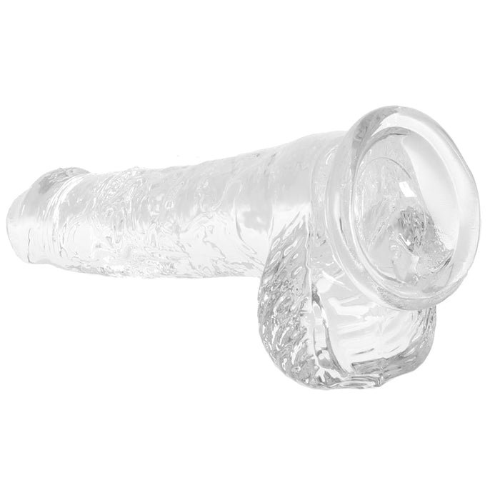 RealRock 6 Inch Realistic Ballsy Dildo in Crystal Clear