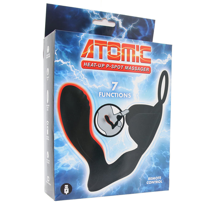 Atomic Heat-Up P-Spot Massager with Ring in Black