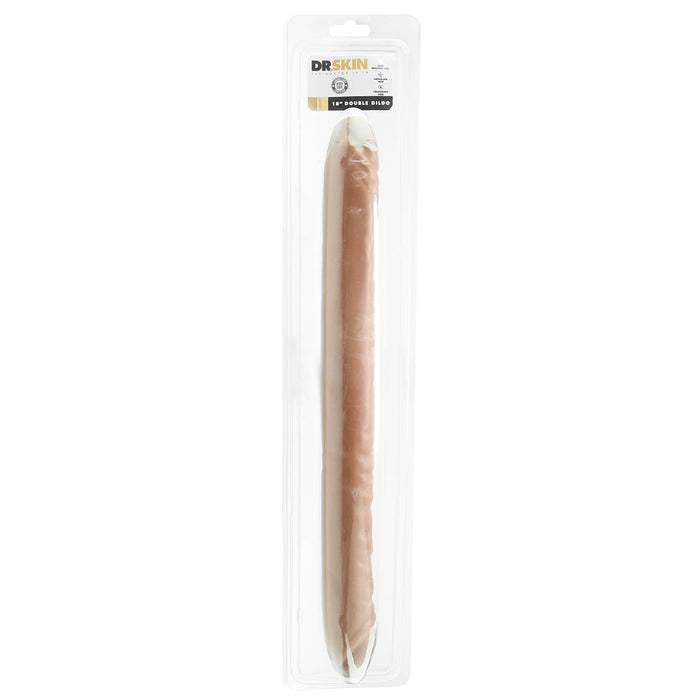 Dr. Skin 18 Inch Double Ended Dildo in Mocha