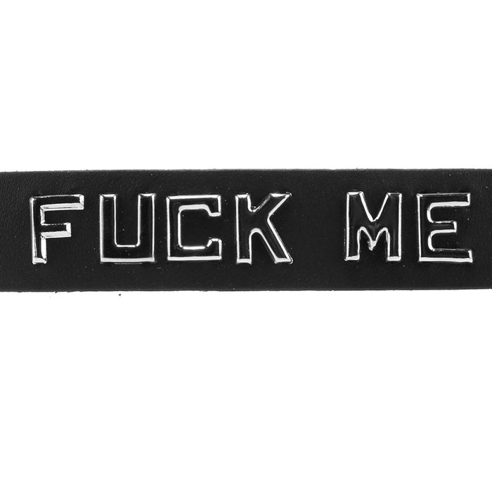 F**k Me Leather Word Band Collar