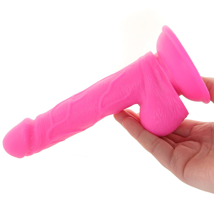 Pop Peckers 6.5 Inch  Ballsy Dildo in Pink