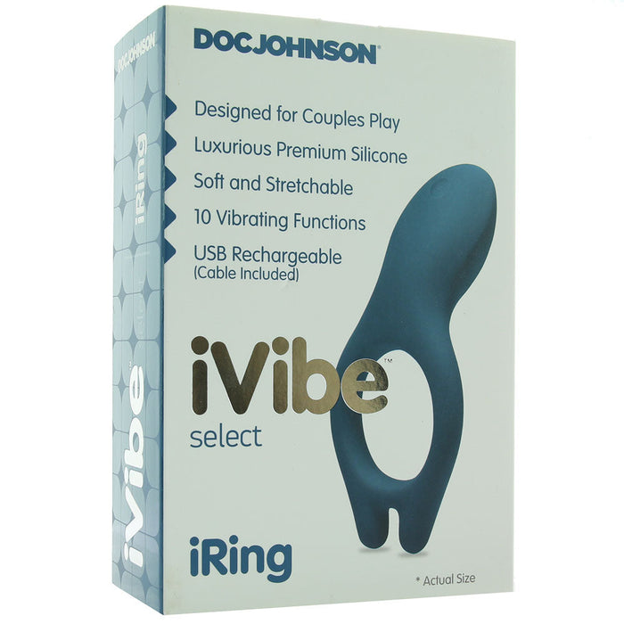 iRing Vibrating Silicone Cock Ring in Marine Blue