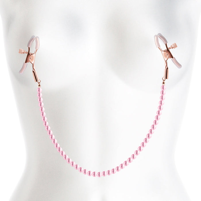 Bound Nipple Clamps in Pink