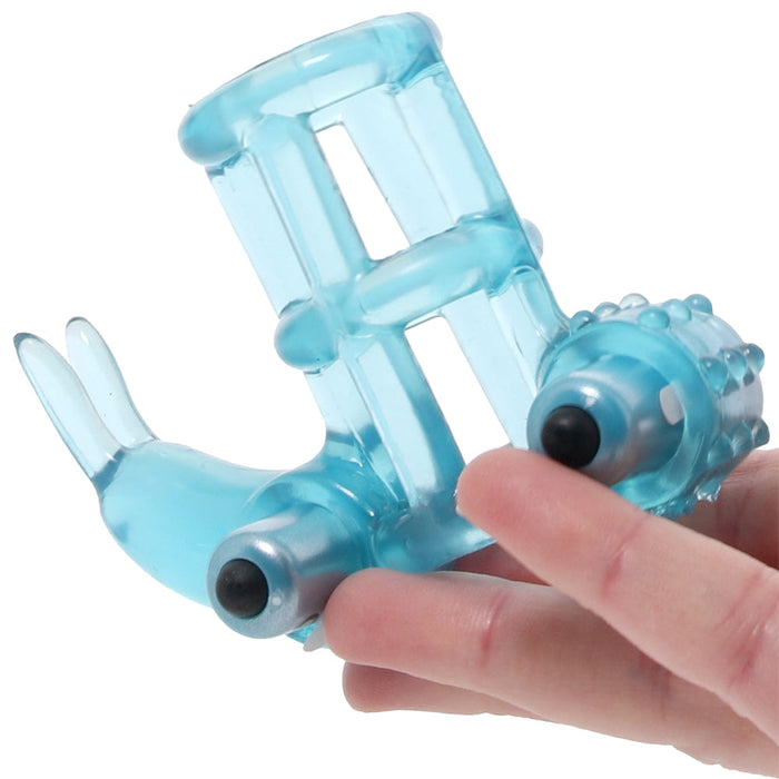 Double Trouble Vibrating Support System in Blue