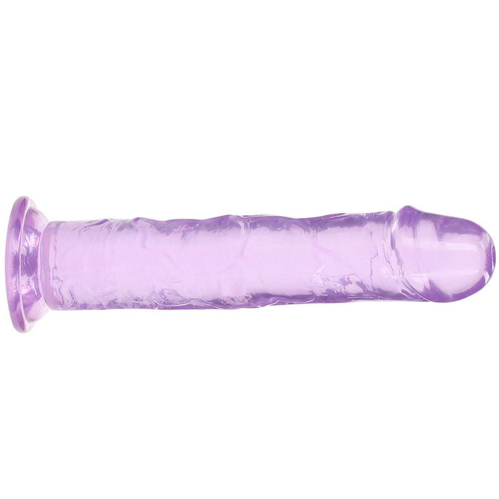 RealRock Crystal Clear Jelly 11 Inch Dildo in Purple