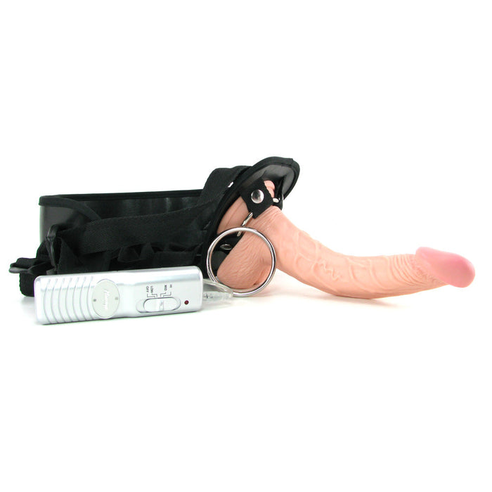 Real Skin Whoppers Vibe & Universal Harness in 8 Inches