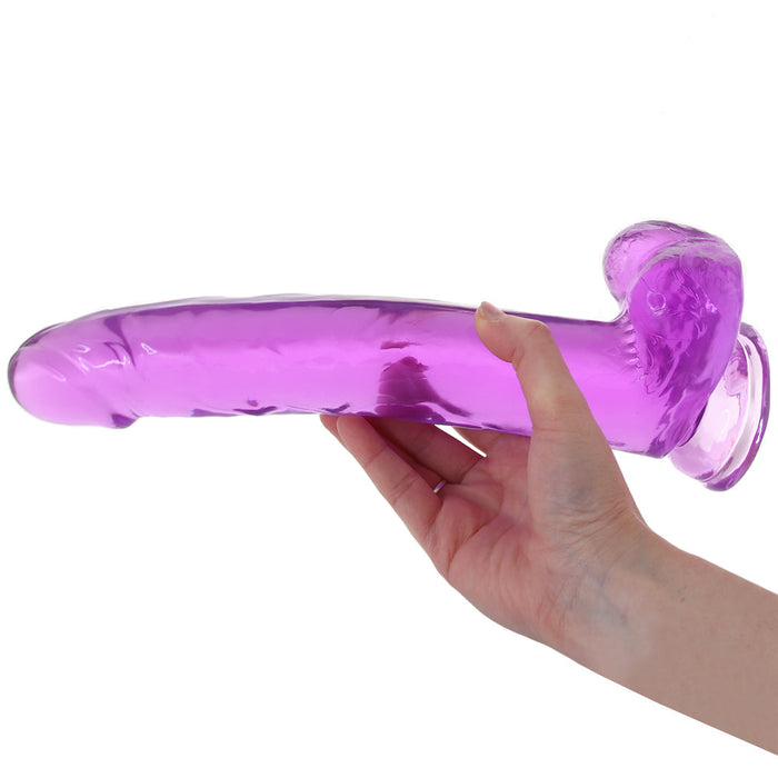 Size Queen 10 Inch Jelly Dildo in Purple