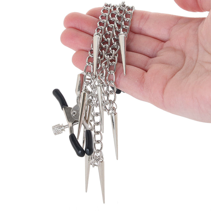 Master Series Daggers Double Chain Nipple Clamps