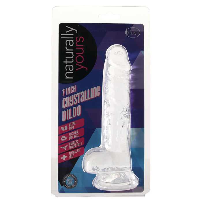 Naturally Yours 7 Inch Crystalline Dildo in Clear