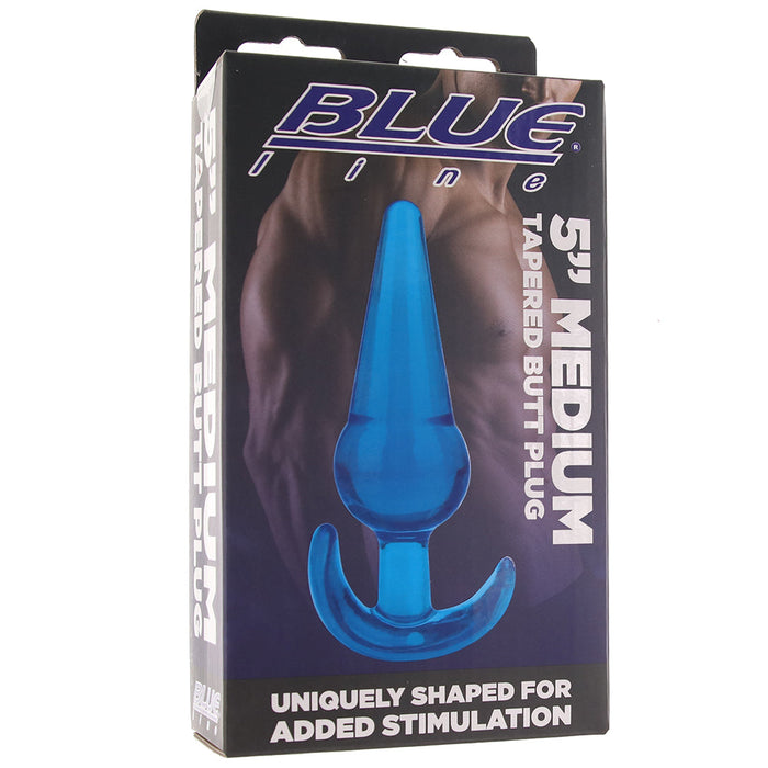 Blue Line 5 Inch Medium Tapered Butt Plug