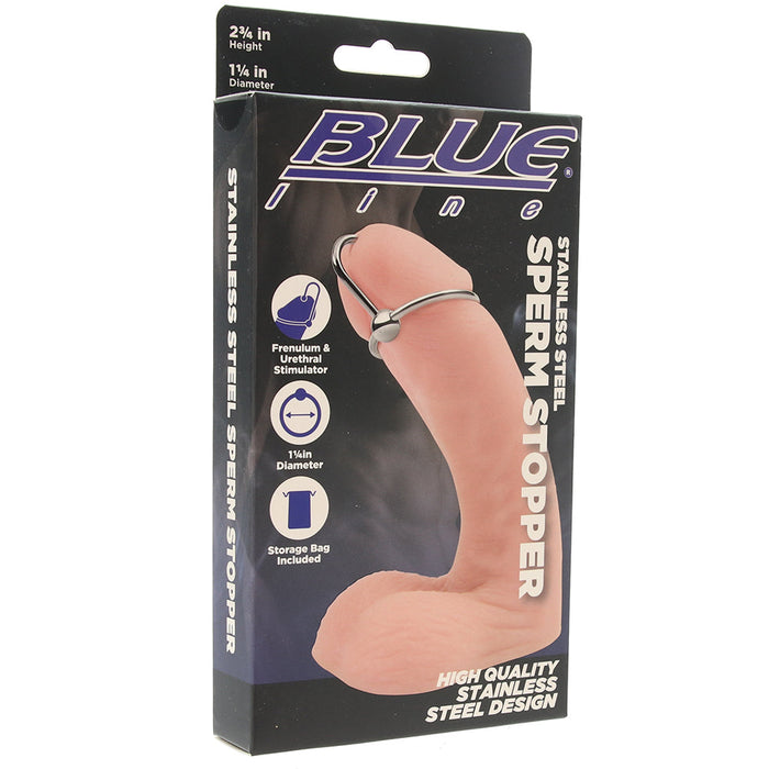 Blueline Steel Sperm Ball Tipped Stopper with Ring