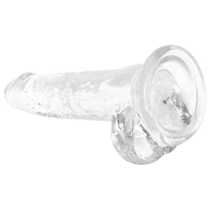 RealRock 7 Inch Realistic Ballsy Dildo in Crystal Clear