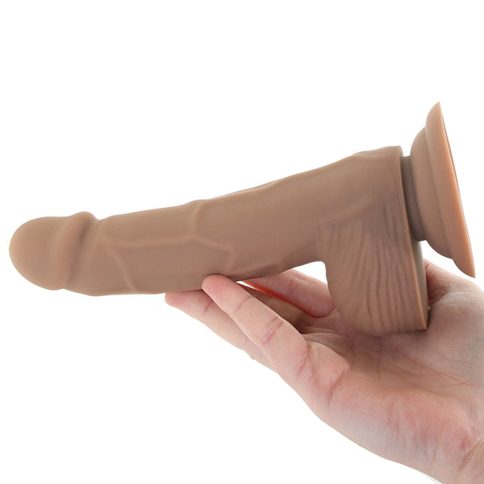 Silicone Studs 6 Inch Dildo in Brown