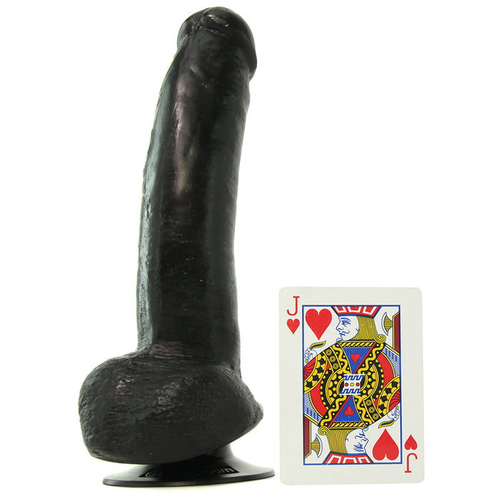 King Cock 9 Inch Vibrating Dildo with Balls in Black