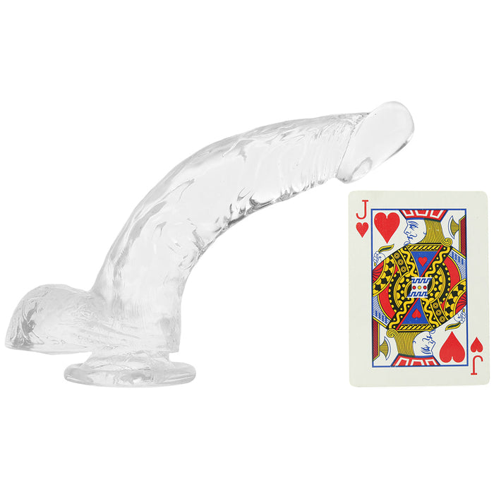 King Cock 7.5 Inch Ballsy Dildo in Clear