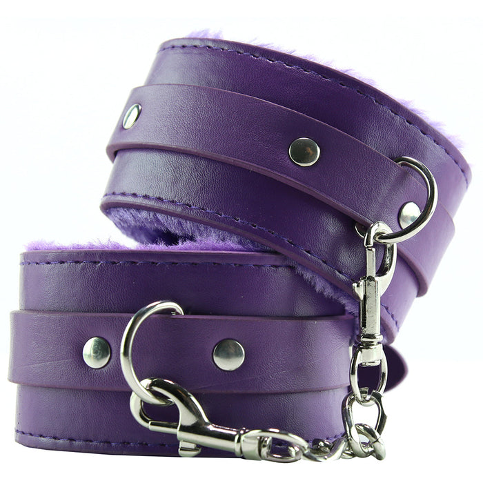 Ouch! Premium Plush Wrist Cuffs in Purple