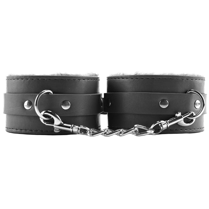 Black & White Plush Wrist Cuffs