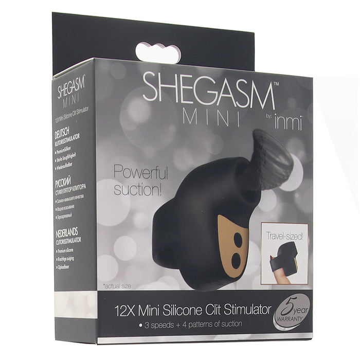 Shegasm Mini Silicone Clitoral Suction Vibe in Black