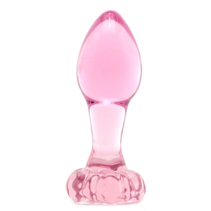 Icicles No. 48 Hand Blown Glass Butt Plug in Pink