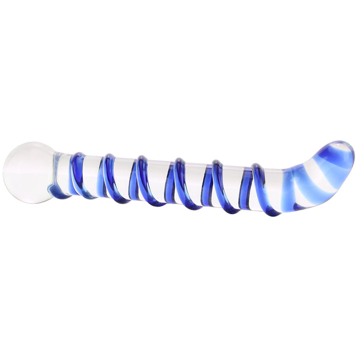 Mr. Swirly 6.5 Inch G-Spot Glass Dildo