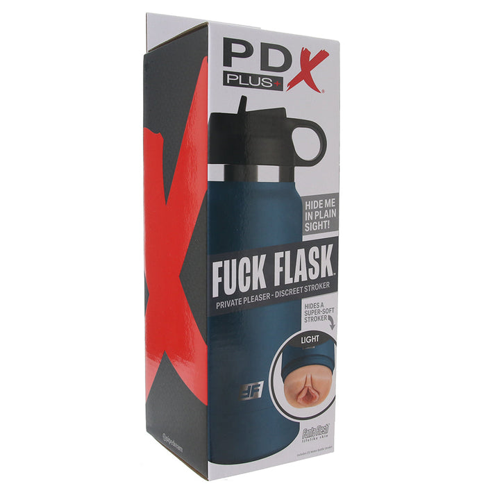 PDX Plus Blue F*ck Flask Discreet Stroker in Light