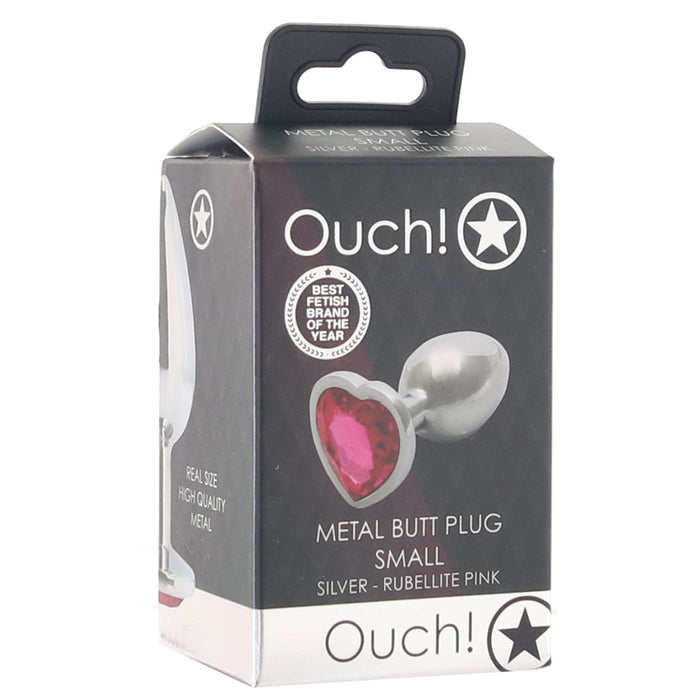 Ouch! Pink Heart Gem Plug in Small