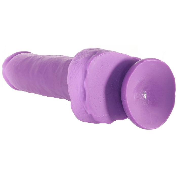 Neo 11 Inch Dual Density Ballsy Dildo in Purple