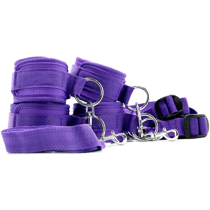 7 Piece Bed Spreader Restraint System in Purple