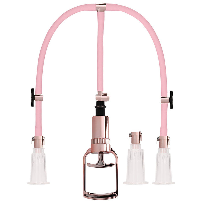 Pumped Rose Gold Clitoral & Nipple Pump Set in Large