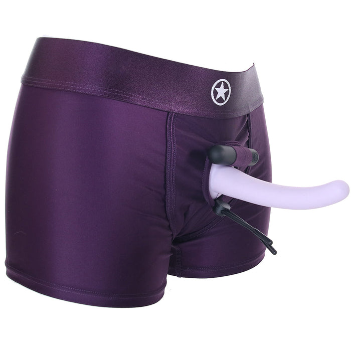 Ouch! Vibrating Purple Strap-on Boxer /S